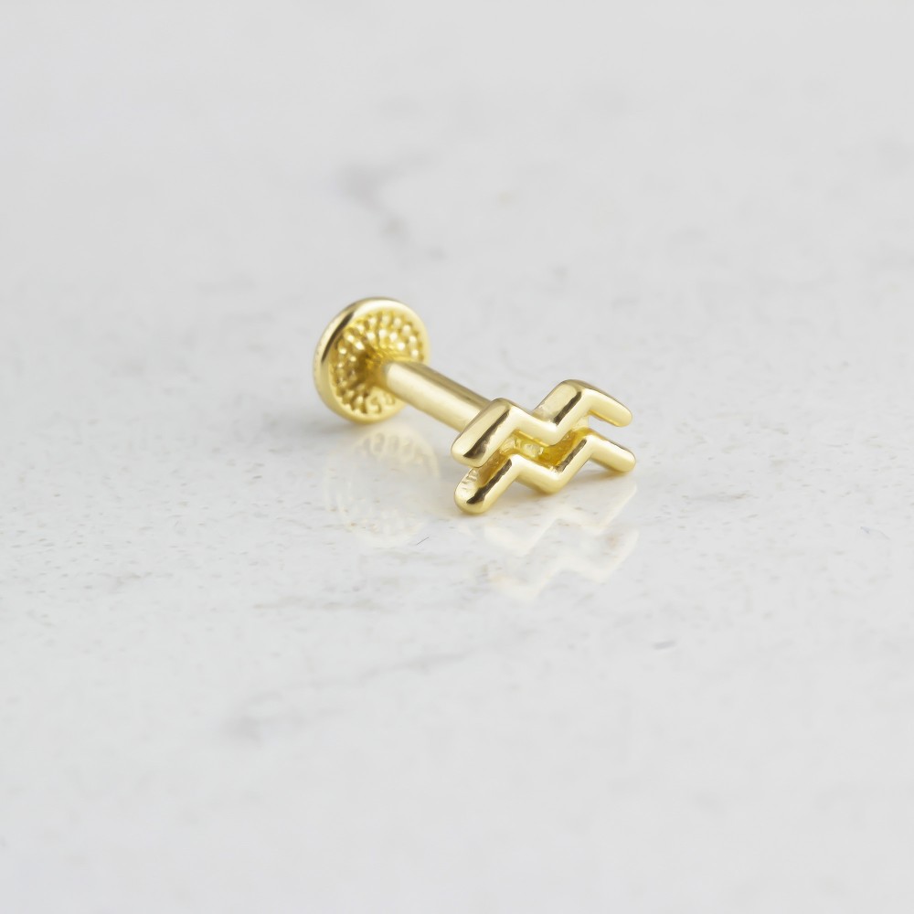 Glorria Altın Kova Burcu Tragus Piercing Glorria Altın Kova Burcu Tragus Piercing