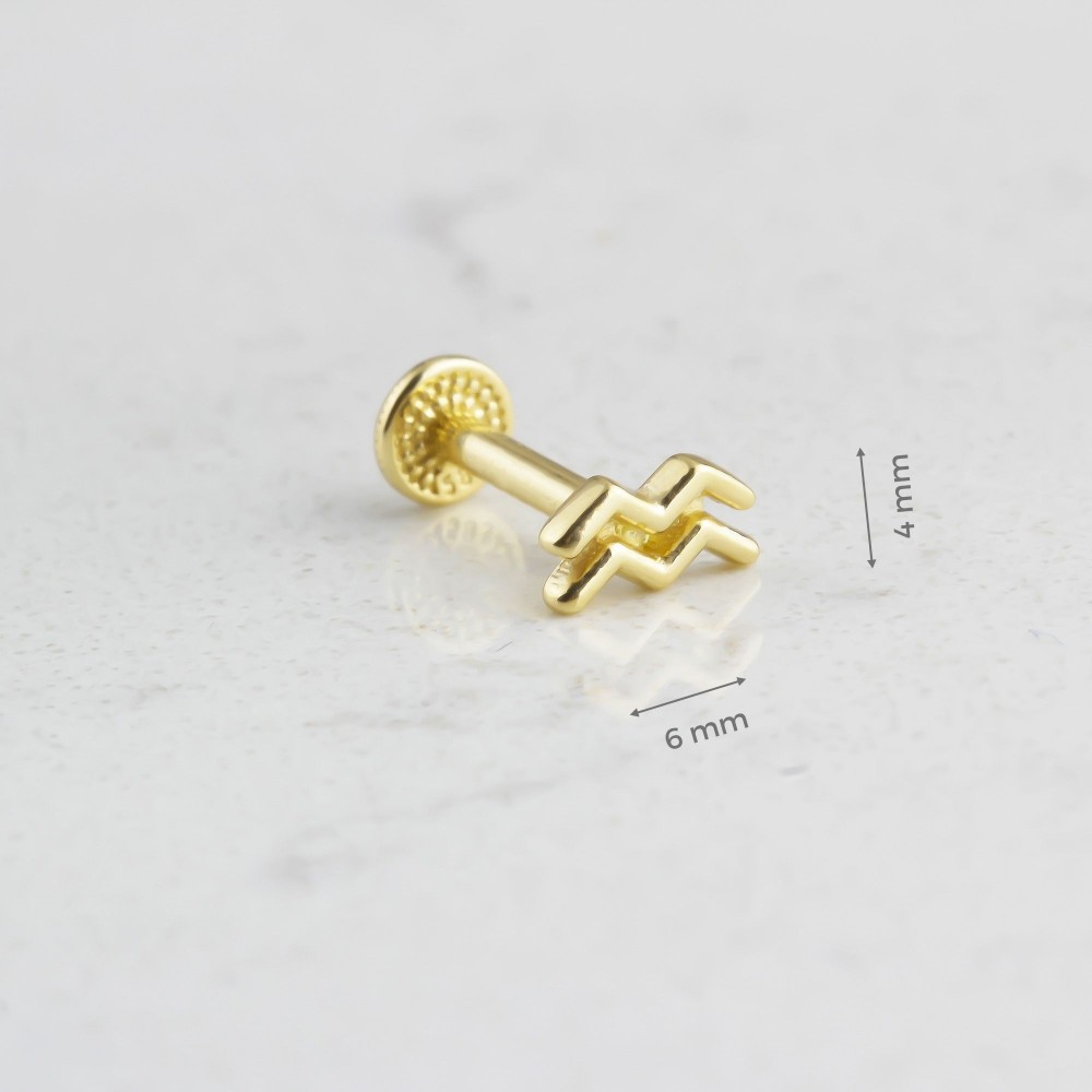 Glorria Altın Kova Burcu Tragus Piercing Glorria Altın Kova Burcu Tragus Piercing