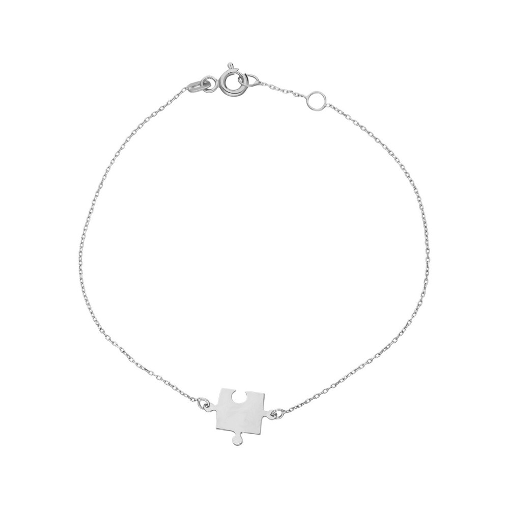 Glorria Altın Beyaz Puzzle Bileklik Glorria Altın Beyaz Puzzle Bileklik