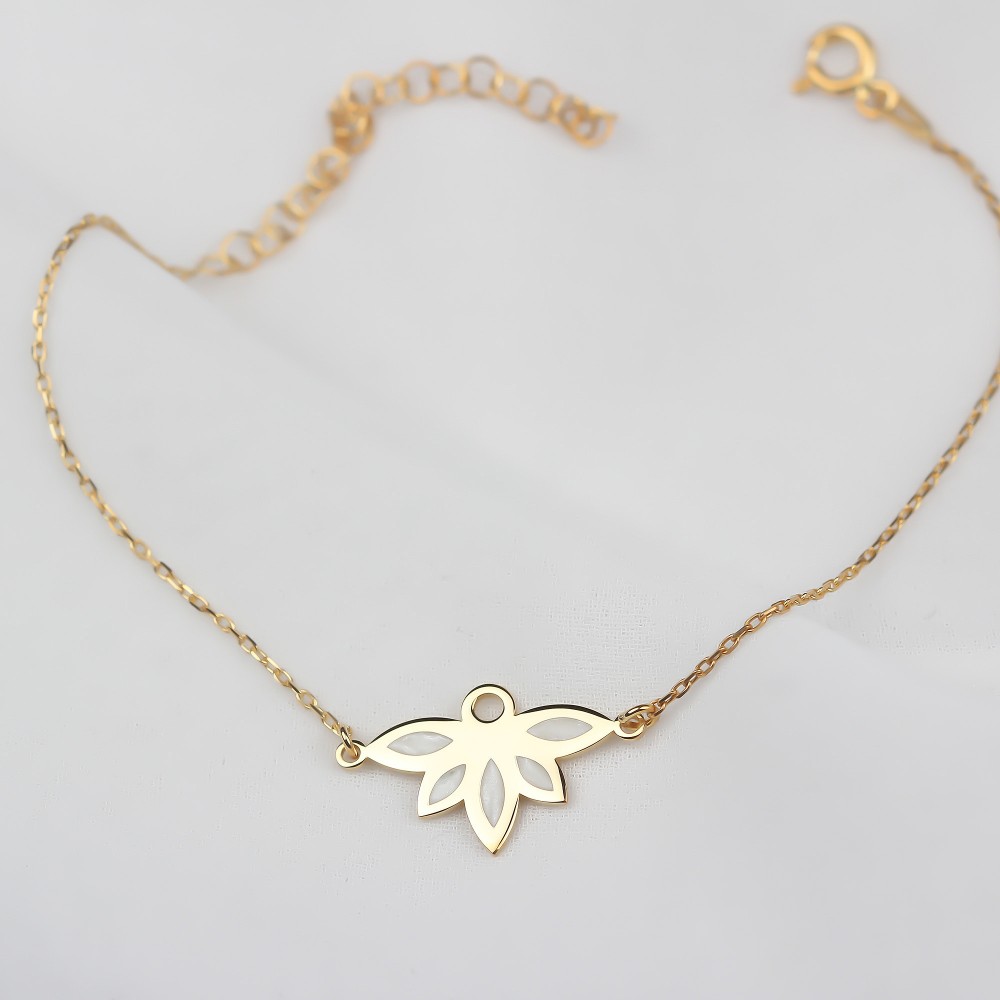 Glorria Gümüş Sedefli Lotus Bileklik Glorria Gümüş Sedefli Lotus Bileklik