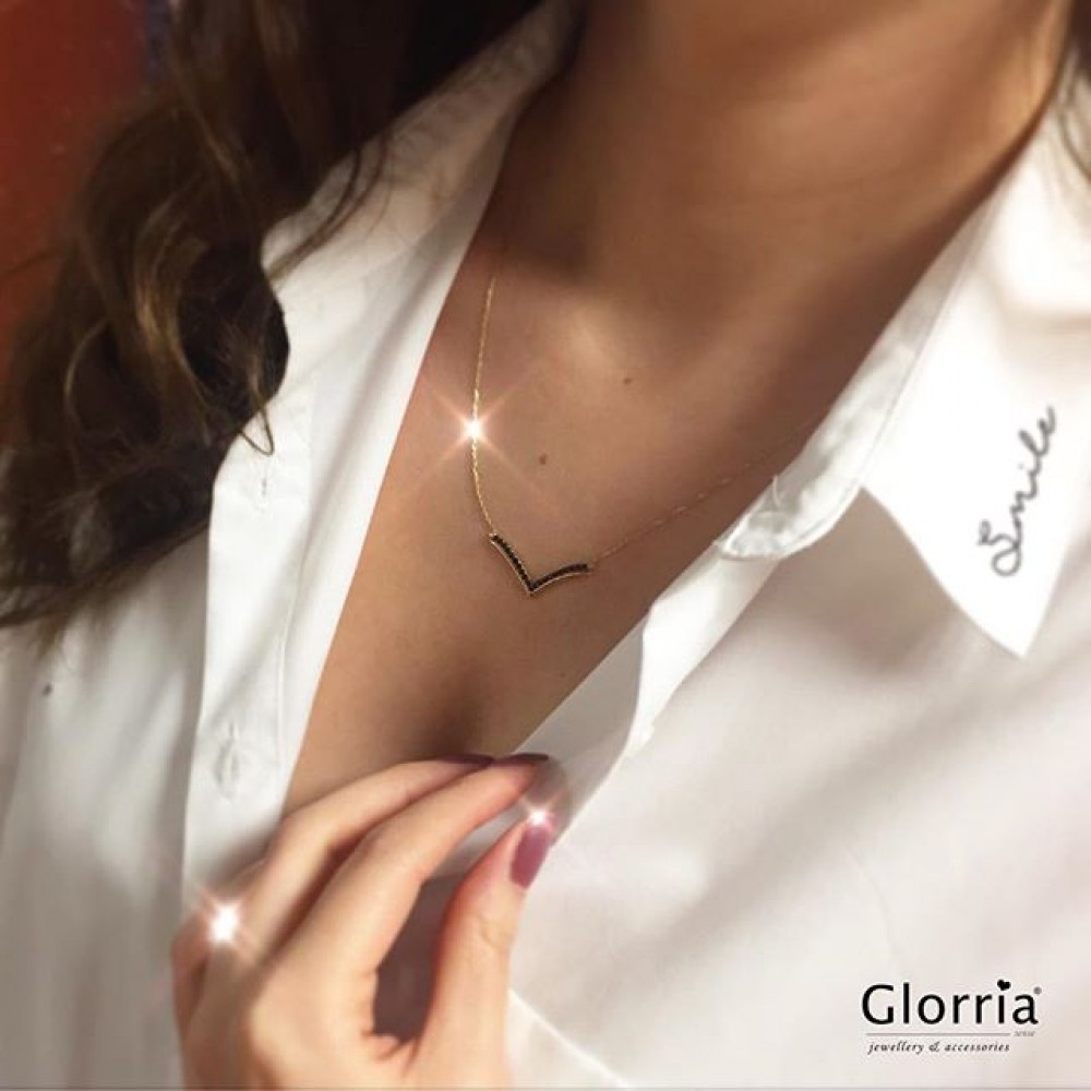 Glorria Altın Martı Taşlı Kolye Glorria Altın Martı Taşlı Kolye