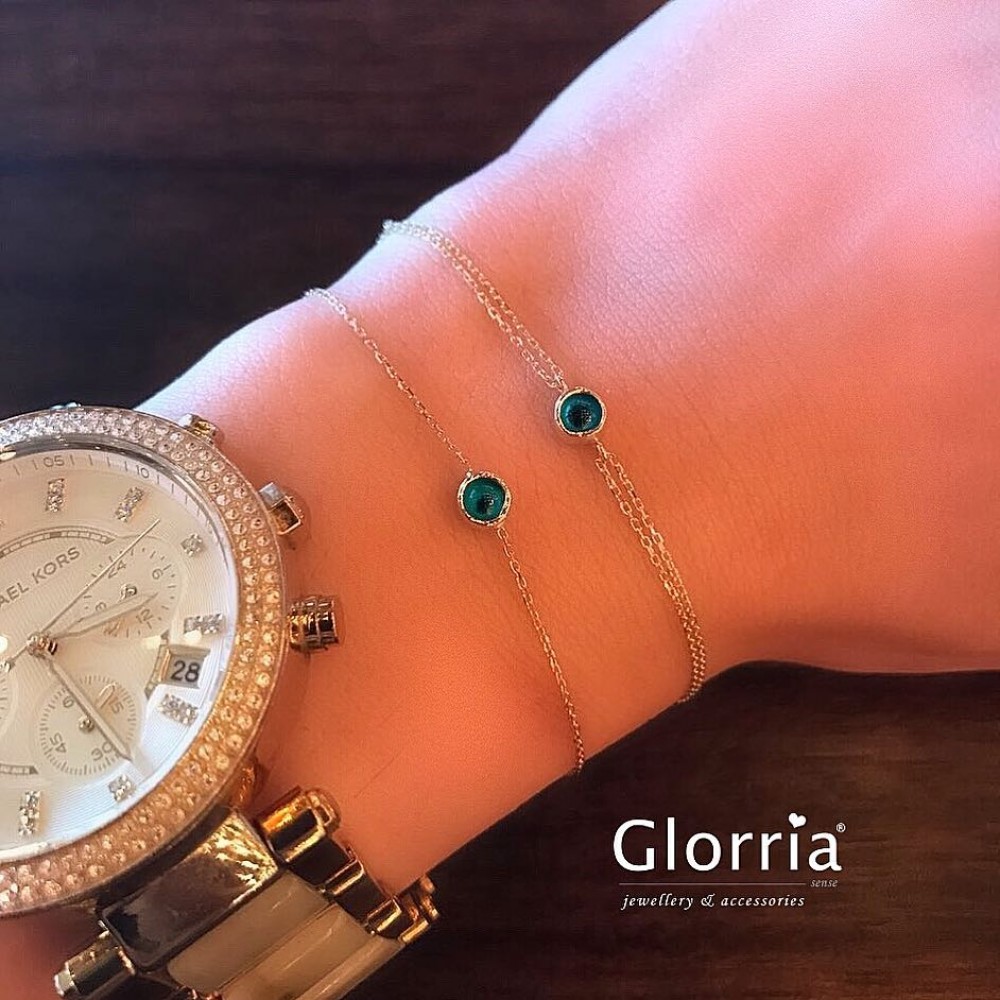 Glorria Altın Nazar Boncuklu Bileklik Glorria Altın Nazar Boncuklu Bileklik