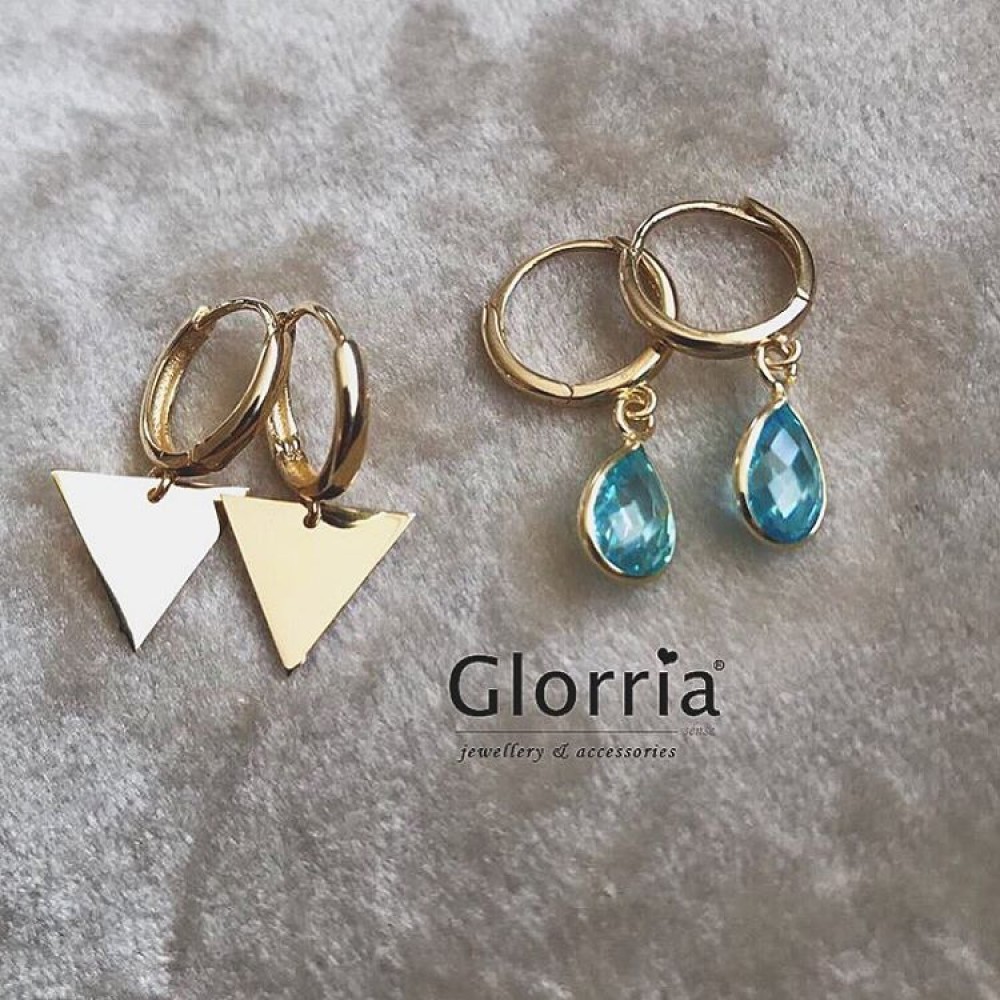 Glorria Altın Üçgen Küpe Glorria Altın Üçgen Küpe