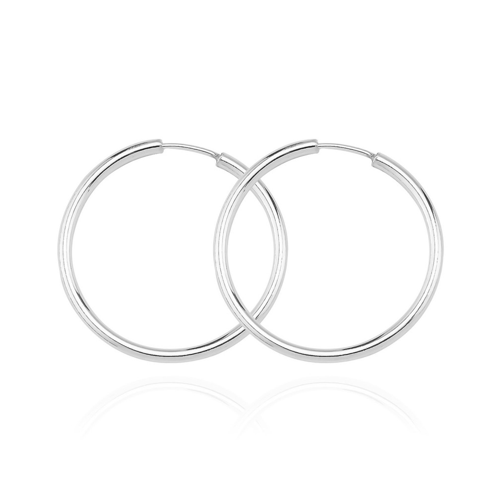 Glorria Gümüş 3,5 cm Halka Küpe Glorria Gümüş 3,5 cm Halka Küpe