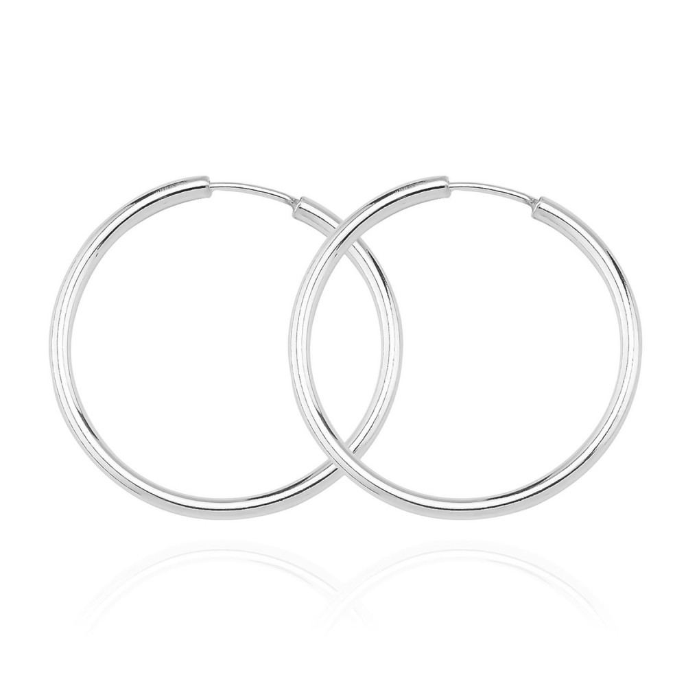 Glorria Gümüş 4,5 cm Halka Küpe Glorria Gümüş 4,5 cm Halka Küpe