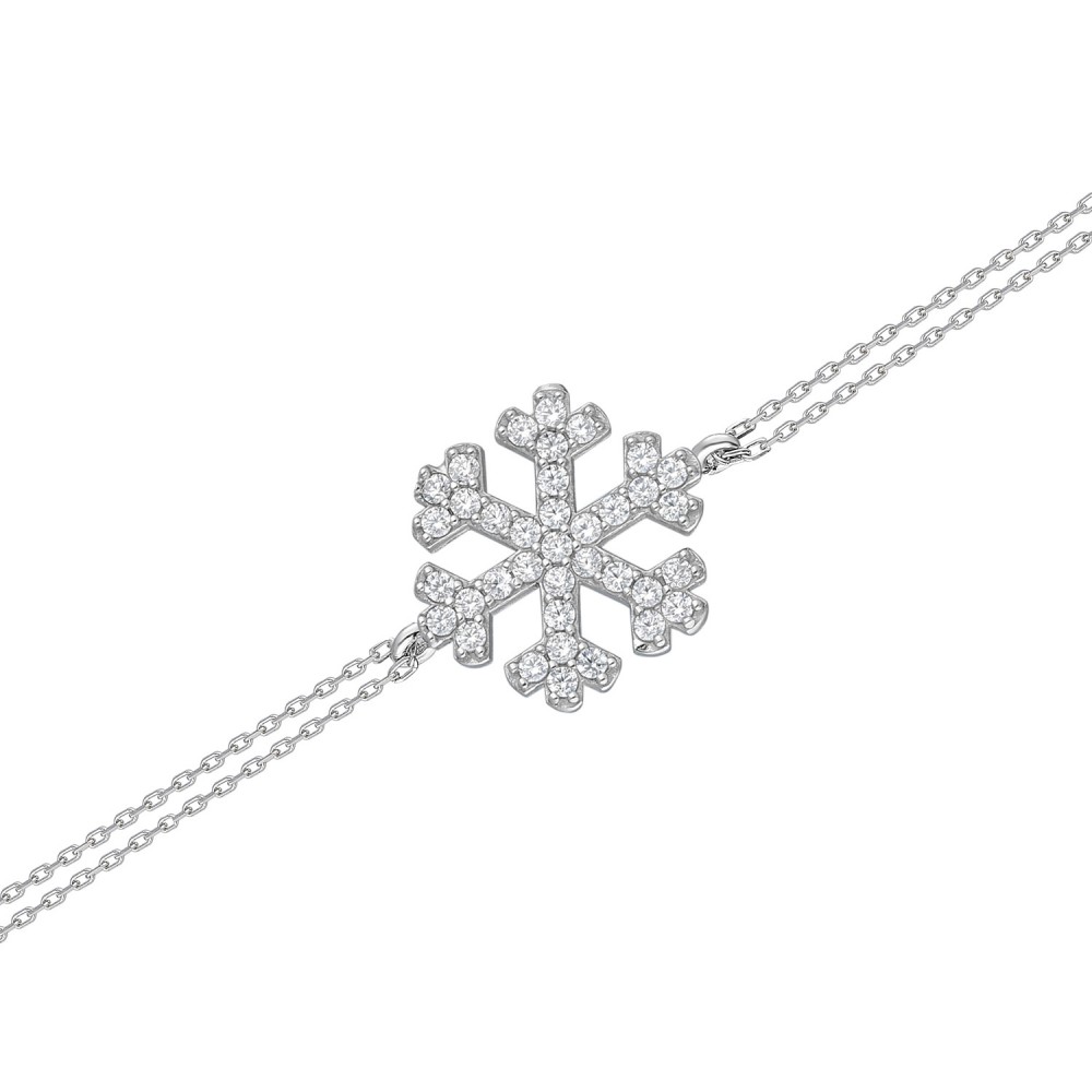 Glorria Gümüş Kar Tanesi Kolye, Bileklik, Küpe, Çiçekli Hediye Seti - EG0212-HS Glorria Gümüş Kar Tanesi Kolye, Bileklik, Küpe, Çiçekli Hediye Seti - EG0212-HS