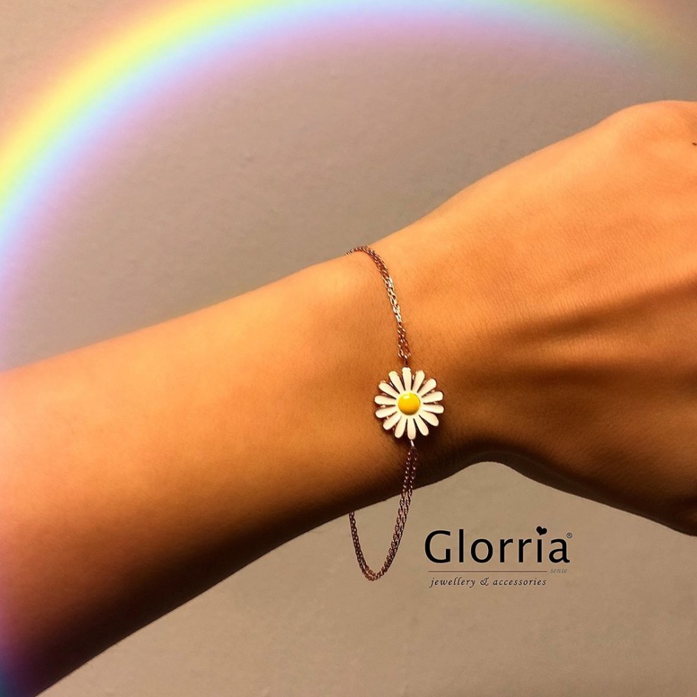 Glorria Gümüş Papatya Bileklik Glorria Gümüş Papatya Bileklik