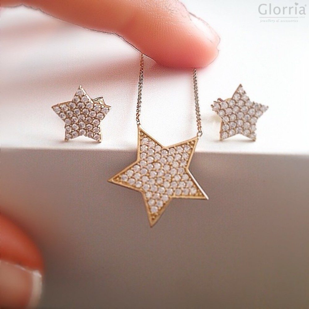 Glorria Altın Yıldız Küpe Glorria Altın Yıldız Küpe