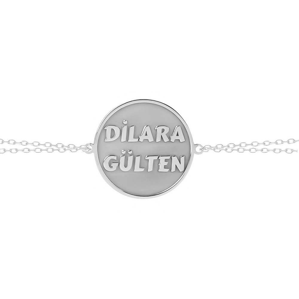 Glorria Kişiye Özel İsimli Plaka Gümüş Bileklik Glorria Kişiye Özel İsimli Plaka Gümüş Bileklik