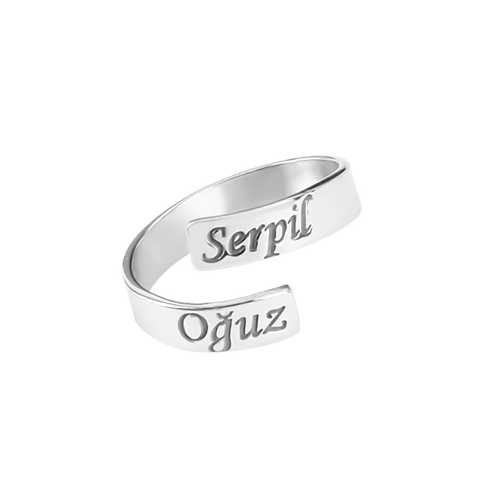 Glorria Kişiye Özel İsimli Gümüş Yüzük Glorria Kişiye Özel İsimli Gümüş Yüzük