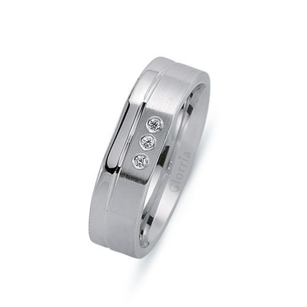 Glorria Gümüş 5.5mm Kadın Alyans Yüzük Glorria Gümüş 5.5mm Kadın Alyans Yüzük