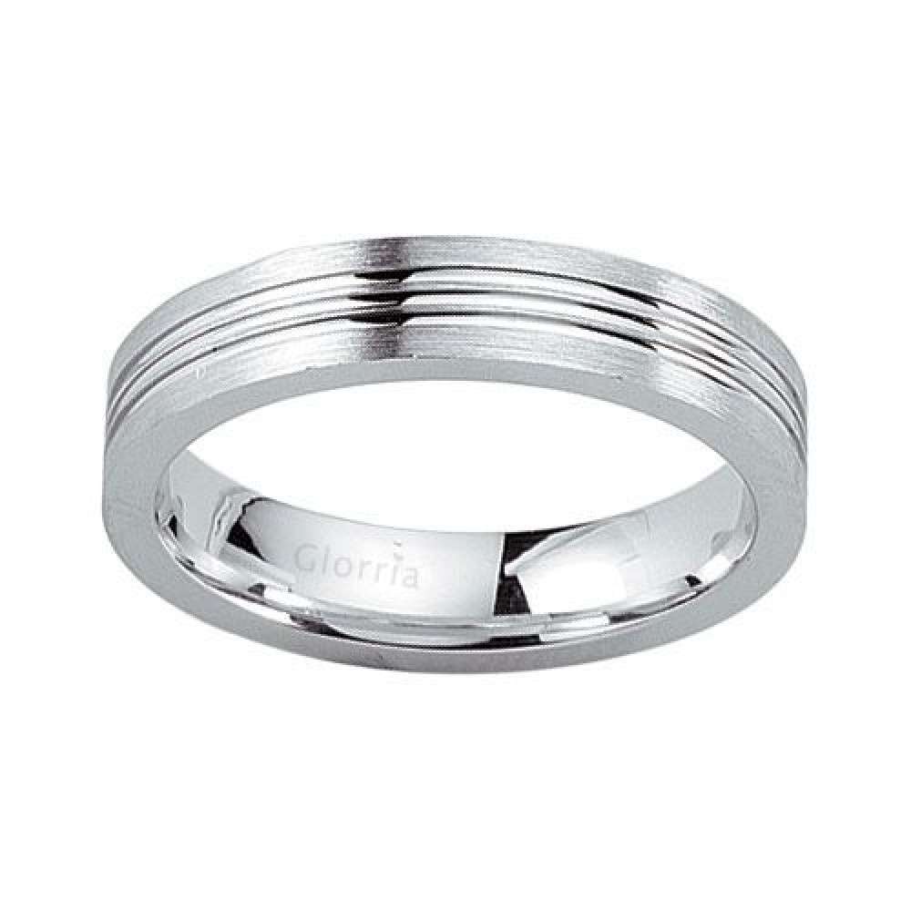 Glorria Gümüş 4mm Kadın Alyans Yüzük Glorria Gümüş 4mm Kadın Alyans Yüzük