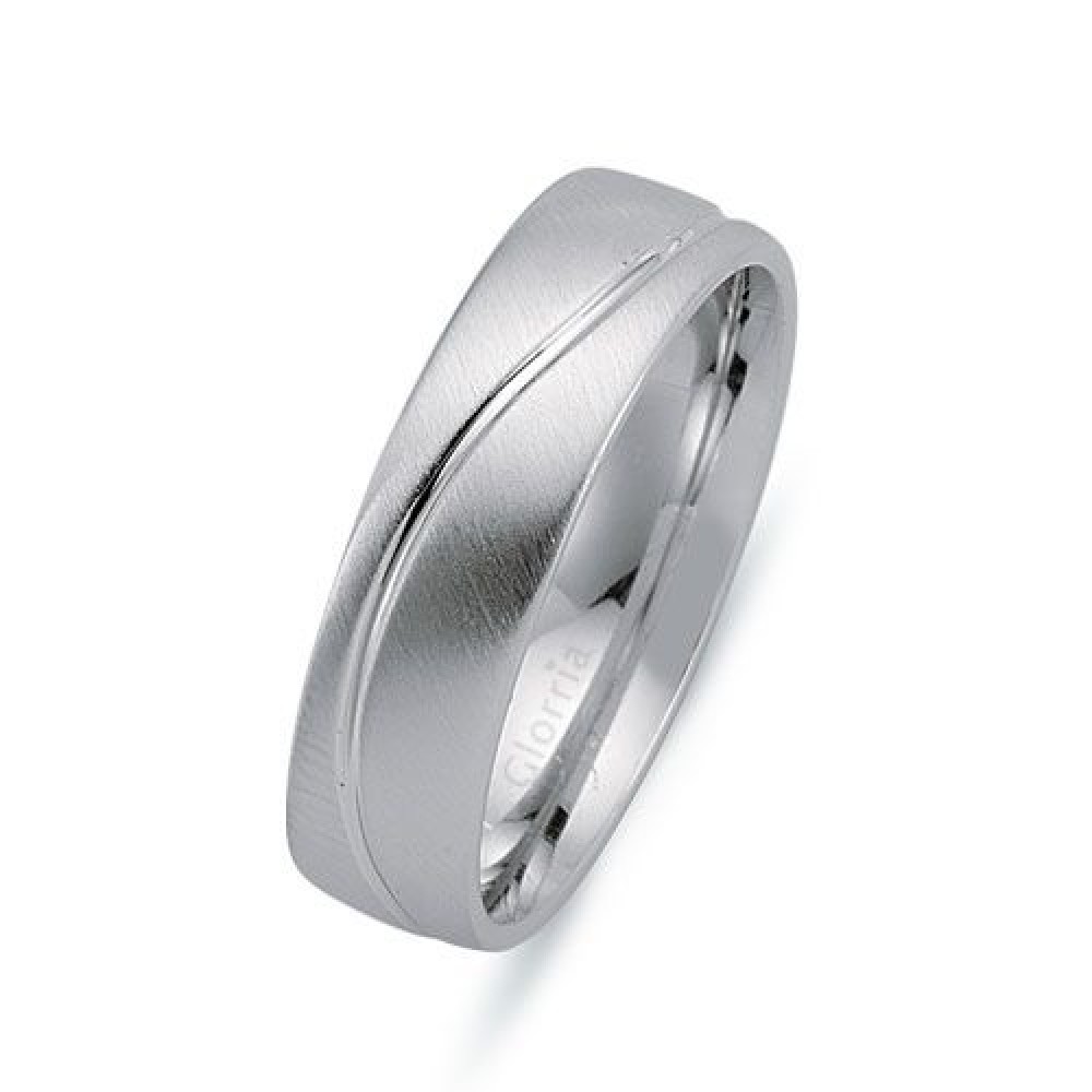 Glorria Gümüş 6mm Erkek Alyans Yüzük Glorria Gümüş 6mm Erkek Alyans Yüzük