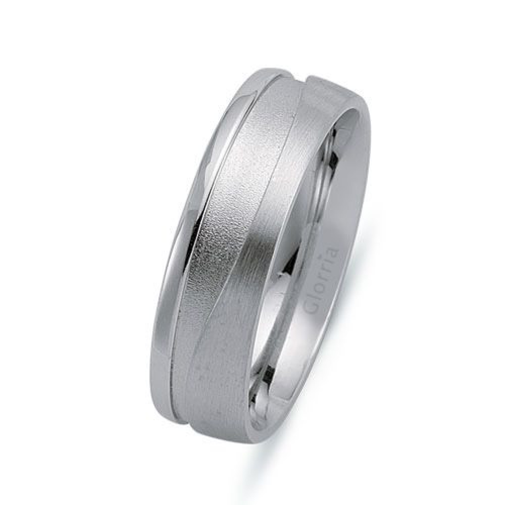 Glorria Gümüş 6.55mm Erkek Alyans Yüzük Glorria Gümüş 6.55mm Erkek Alyans Yüzük