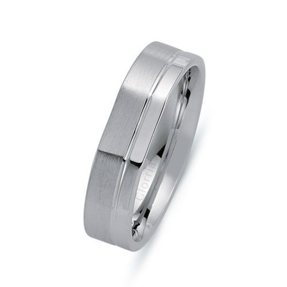 Glorria Gümüş 5.5mm Erkek Alyans Yüzük Glorria Gümüş 5.5mm Erkek Alyans Yüzük