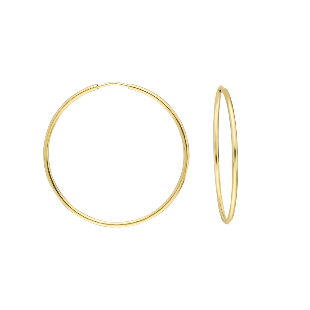 Glorria Altın 3,5 cm Halka Küpe Glorria Altın 3,5 cm Halka Küpe