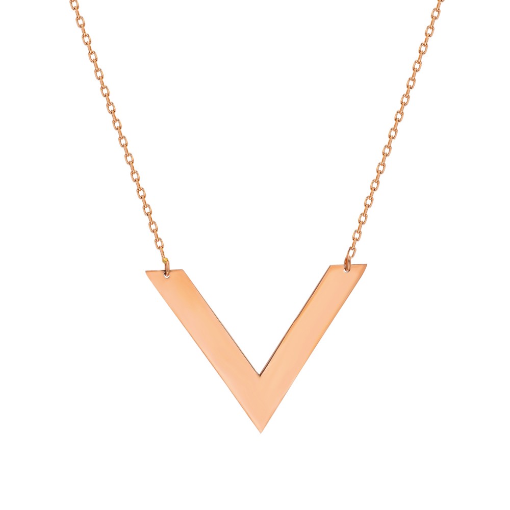 Glorria Rose Altın V Kolye Glorria Rose Altın V Kolye