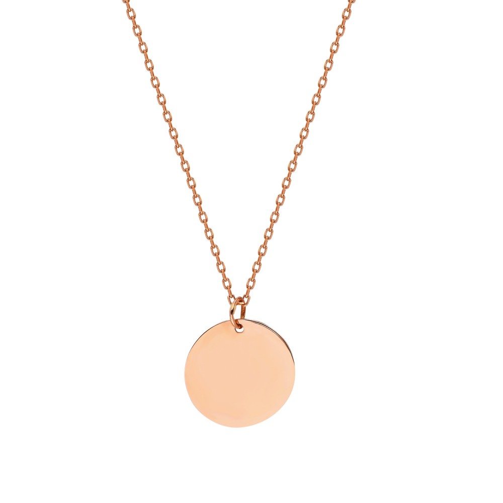Glorria Rose Altın Plaka Kolye Glorria Rose Altın Plaka Kolye