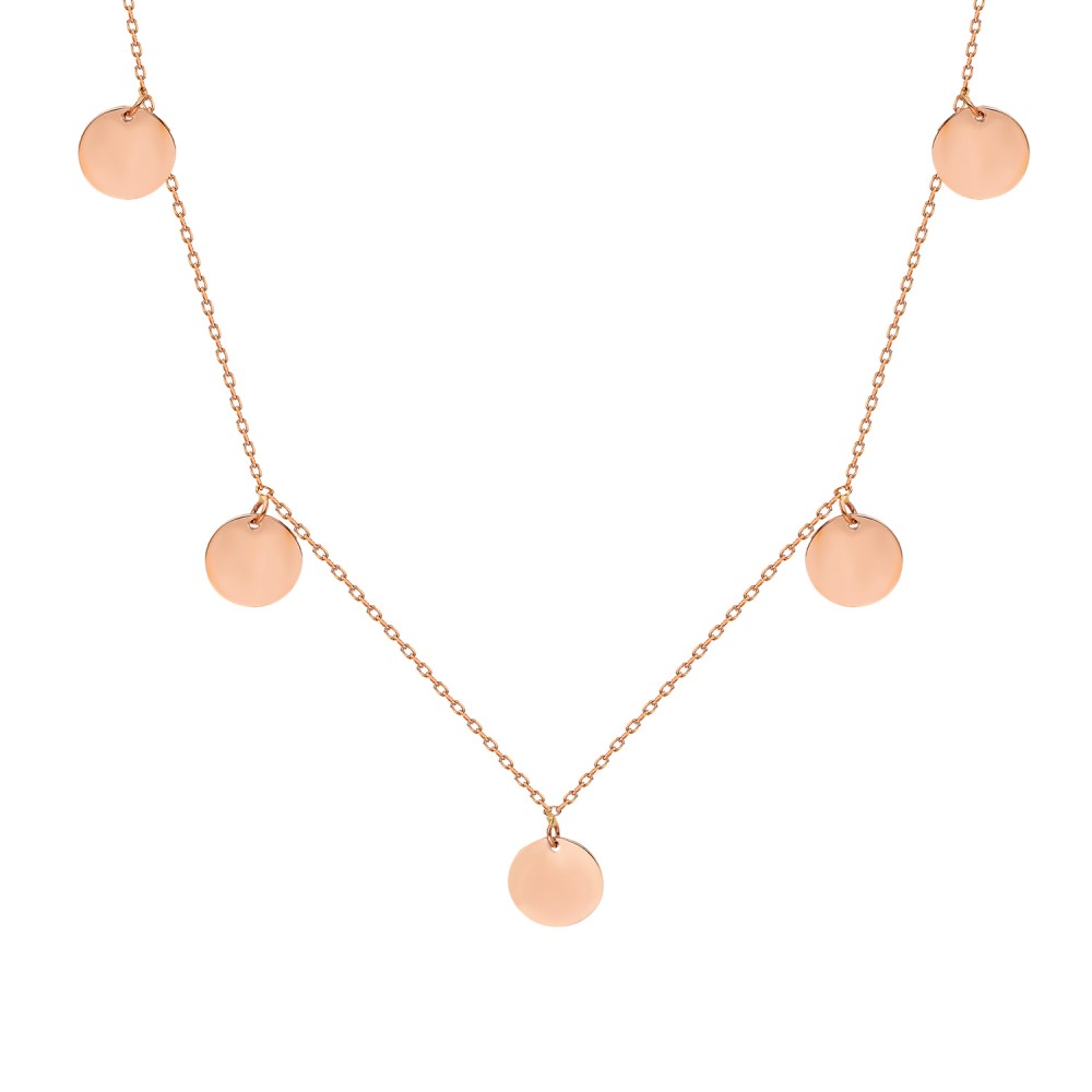 Glorria Rose Altın Plaka Kolye Glorria Rose Altın Plaka Kolye