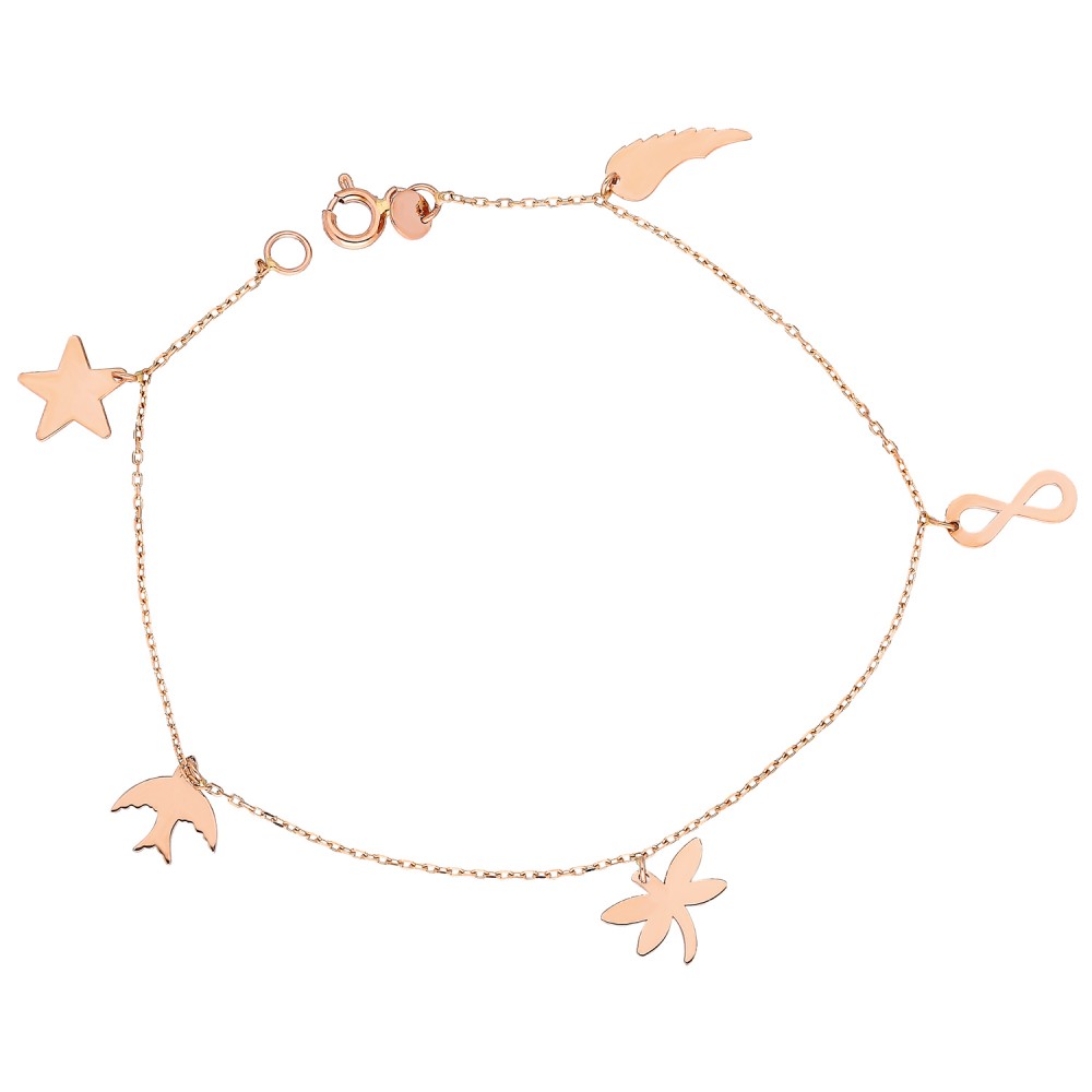 Glorria Rose Altın Şans Bileklik Glorria Rose Altın Şans Bileklik