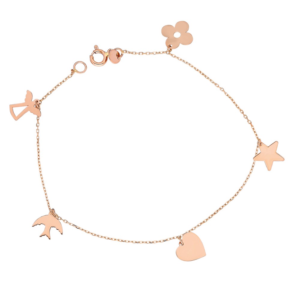 Glorria Rose Altın Şans Bileklik Glorria Rose Altın Şans Bileklik